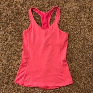 Hot Pink Nike Dr-Fit Tank Top with Built-In Bra